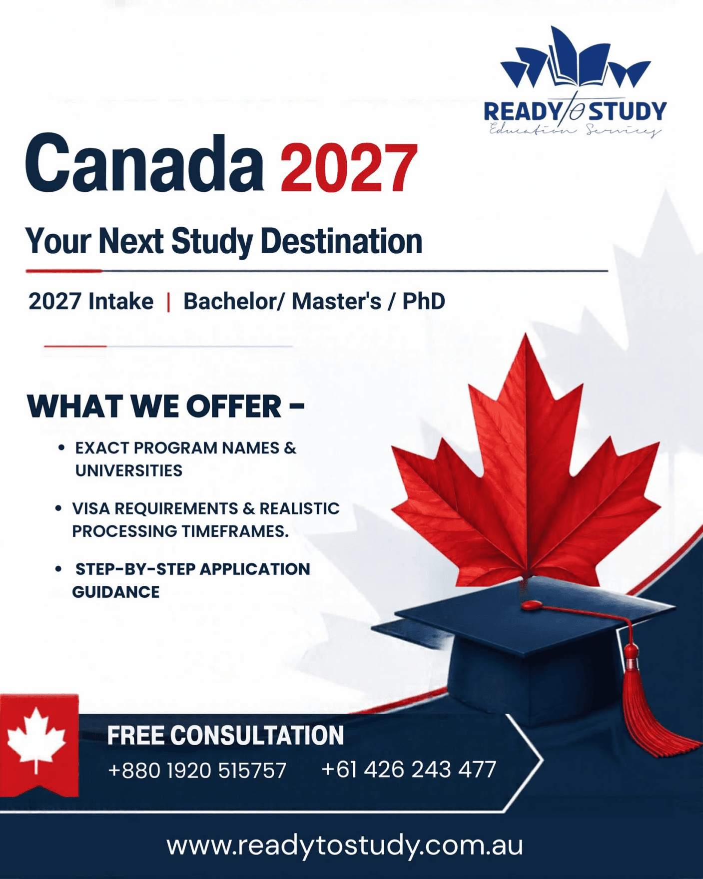 Study in Canada destination image for Ready to Study