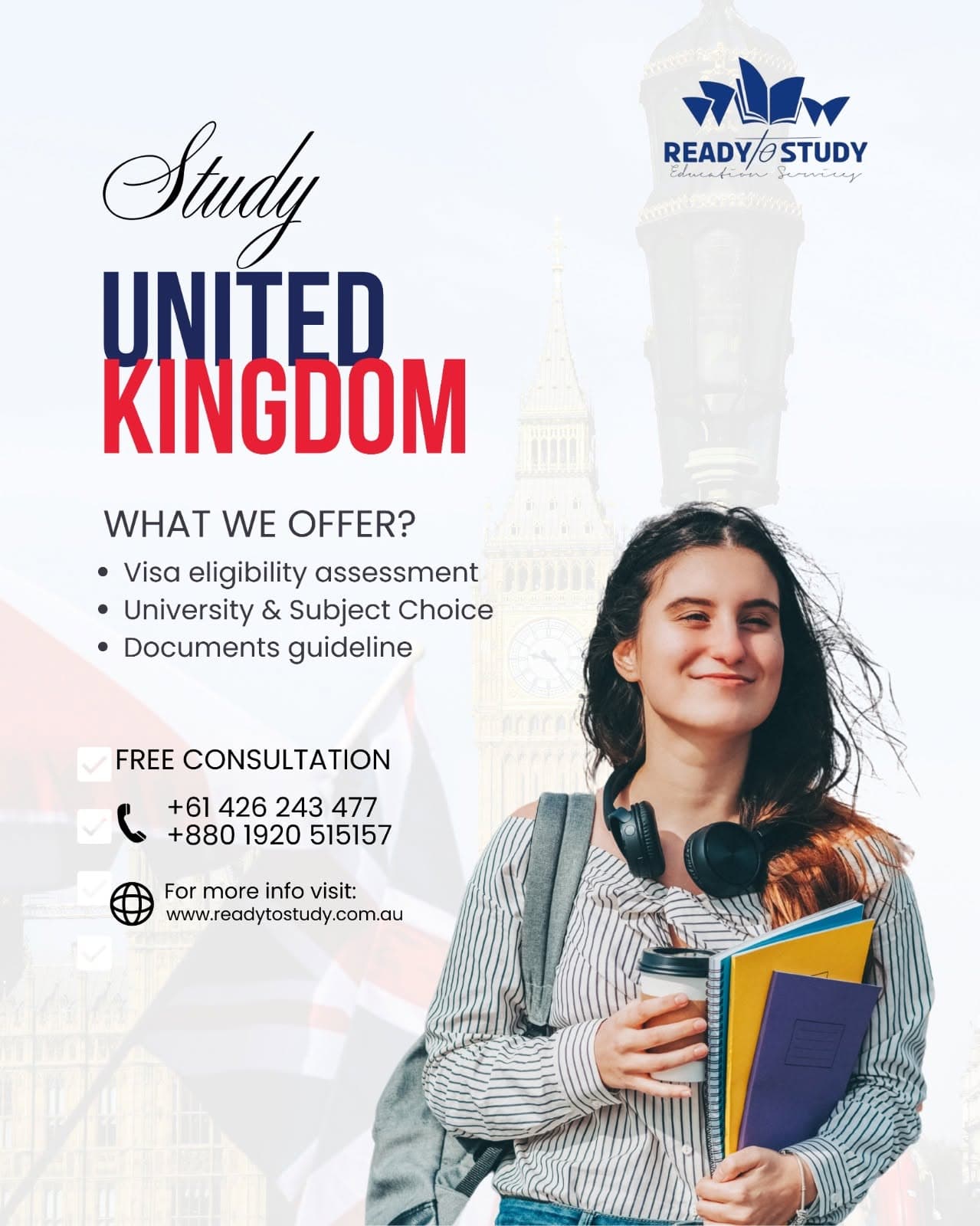 Study in United Kingdom destination image for Ready to Study